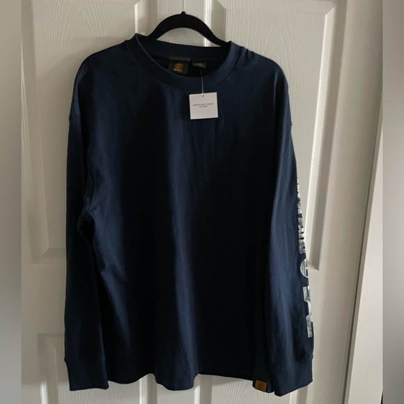 Timberland X American Eagle Outfitters Long Sleeve Tee Navy - Picture 1 of 12